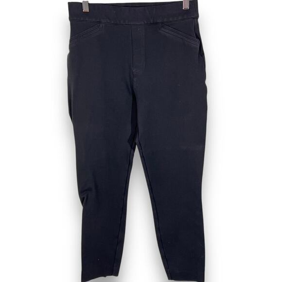 Spanx Perfect Pant Leggings Womens M Black Skinny Stretch Pull On High Rise - Picture 3 of 10